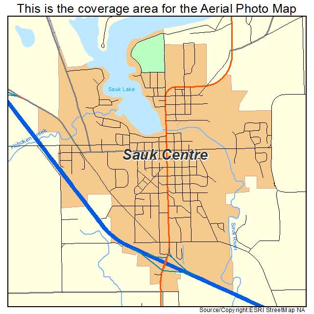 Sauk Centre, MN location map 
