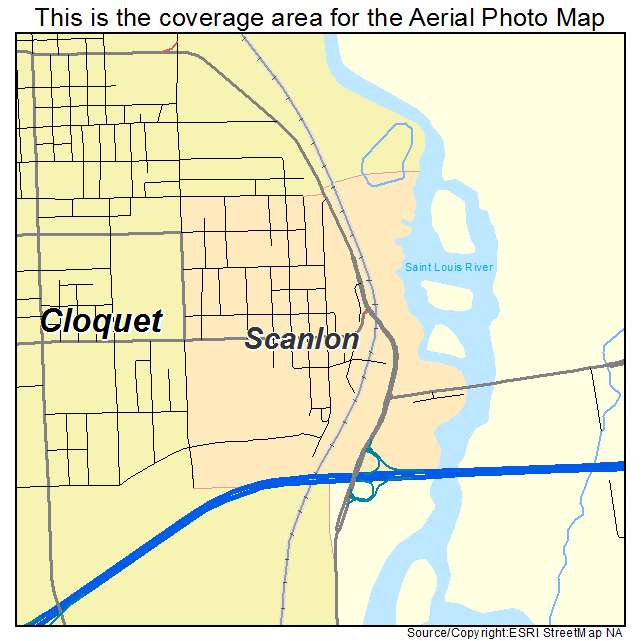 Scanlon, MN location map 