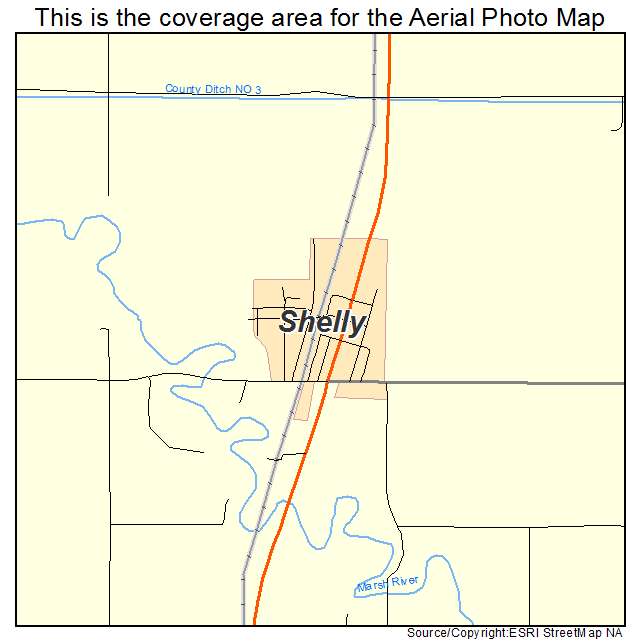 Shelly, MN location map 
