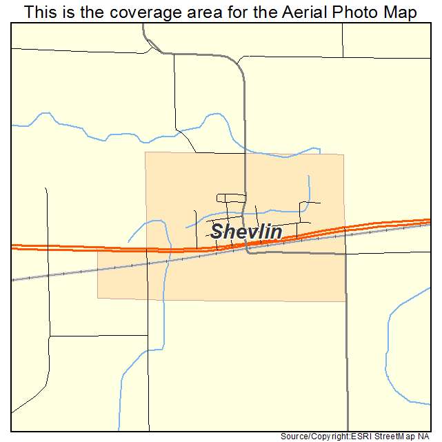 Shevlin, MN location map 