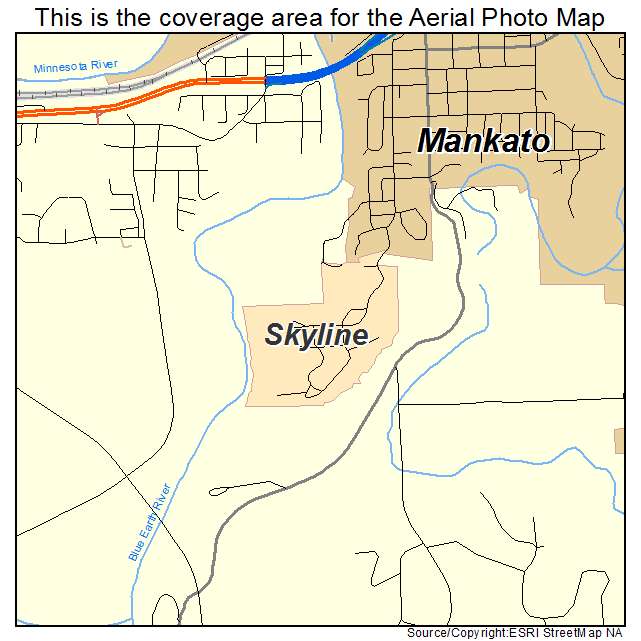 Skyline, MN location map 