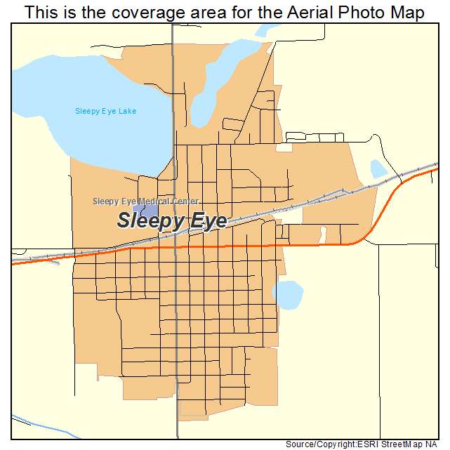 Aerial Photography Map Of Sleepy Eye Mn Minnesota