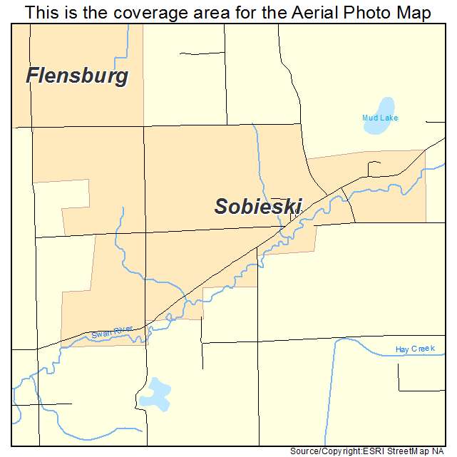 Sobieski, MN location map 