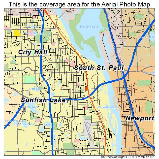 Aerial Photography Map of North St Paul, MN Minnesota