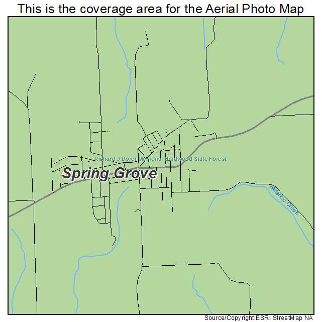 Spring Grove, MN location map 