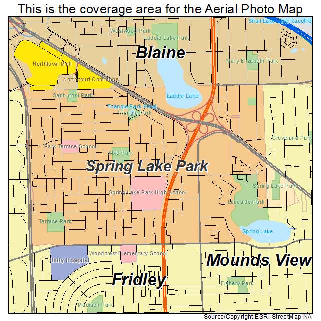 Spring Lake Park, MN location map 