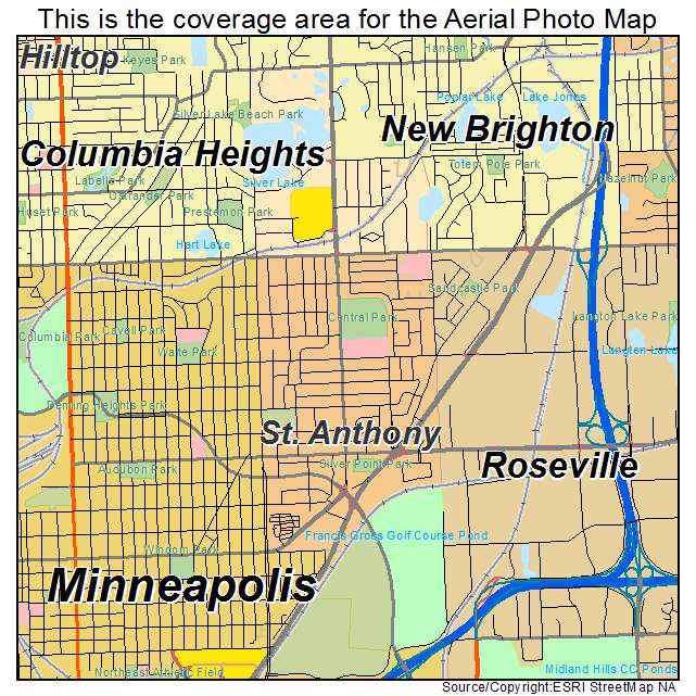 St Anthony, MN location map 