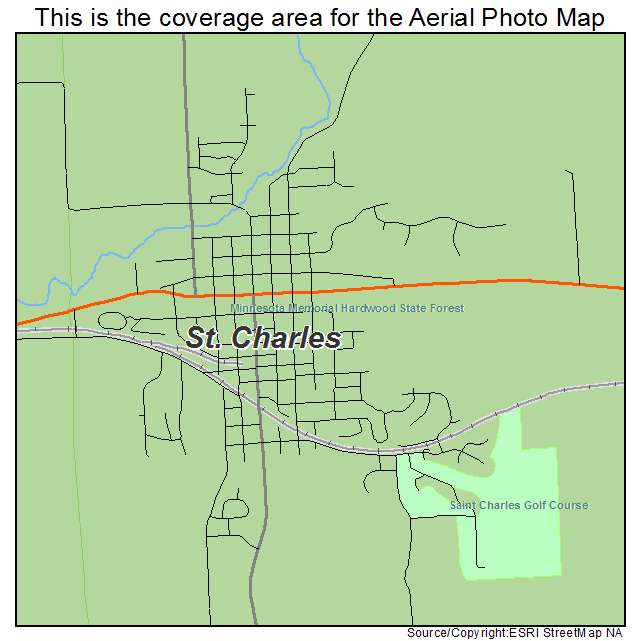 St Charles, MN location map 