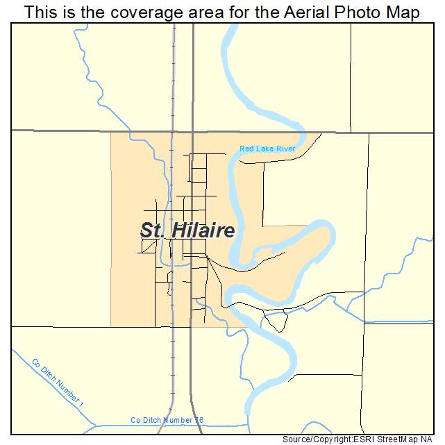 St Hilaire, MN location map 
