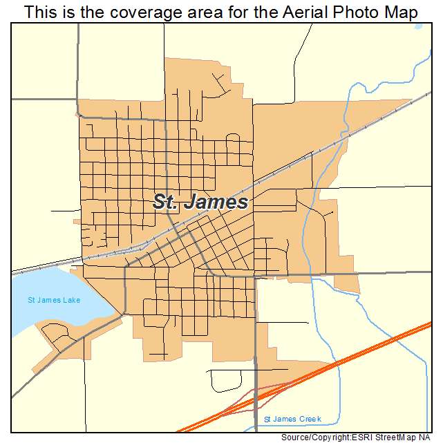 St James, MN location map 