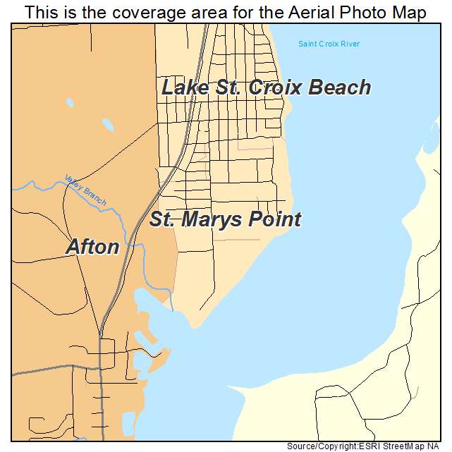 St Marys Point, MN location map 