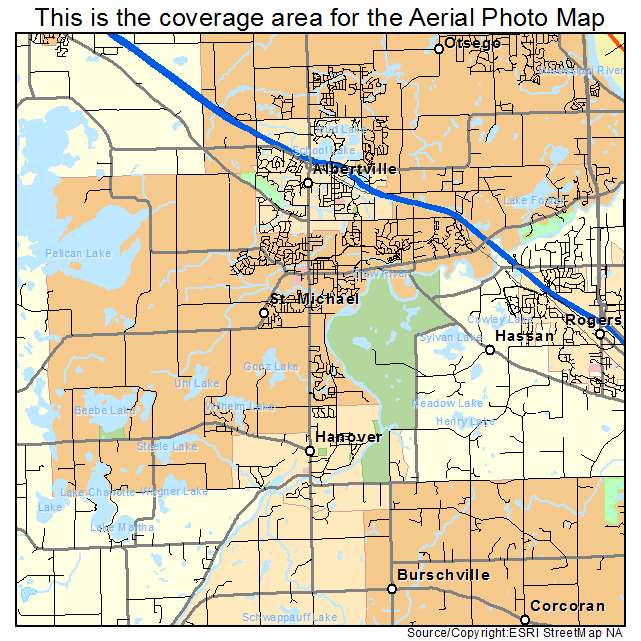 St Michael, MN location map 