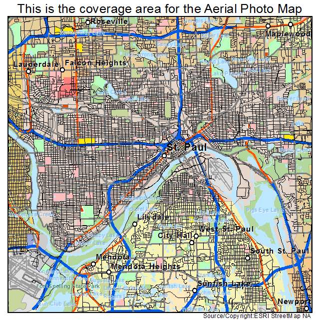 St Paul, MN location map 