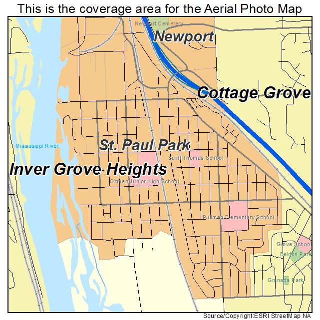 Aerial Photography Map of North St Paul, MN Minnesota