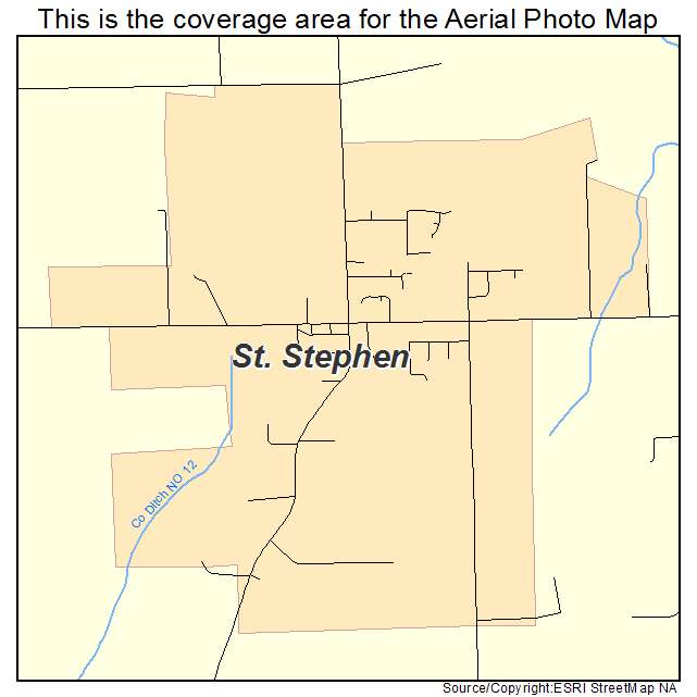 St Stephen, MN location map 