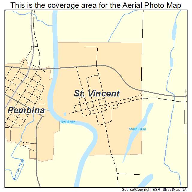 St Vincent, MN location map 