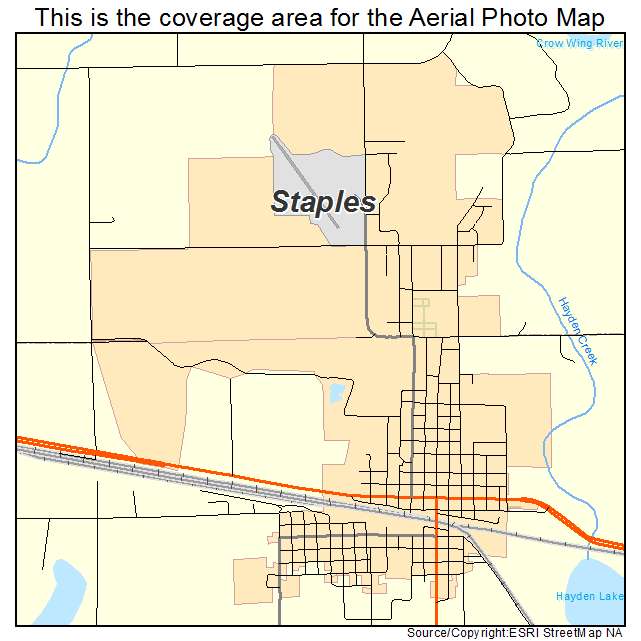 Staples, MN location map 