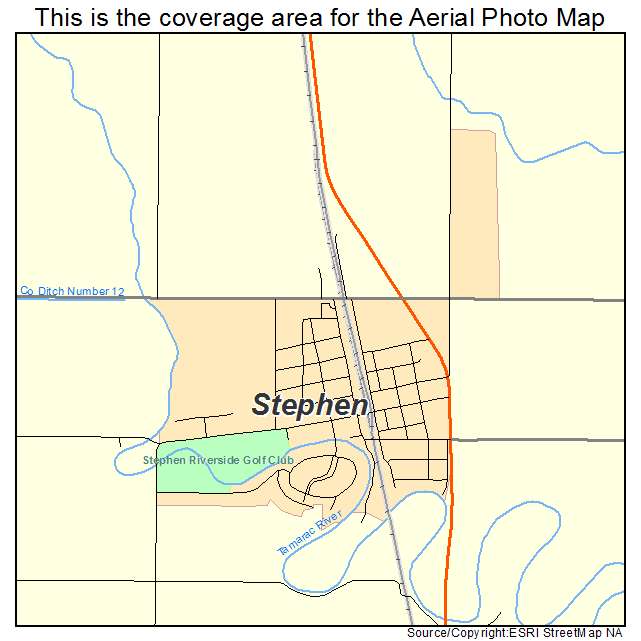 Stephen, MN location map 