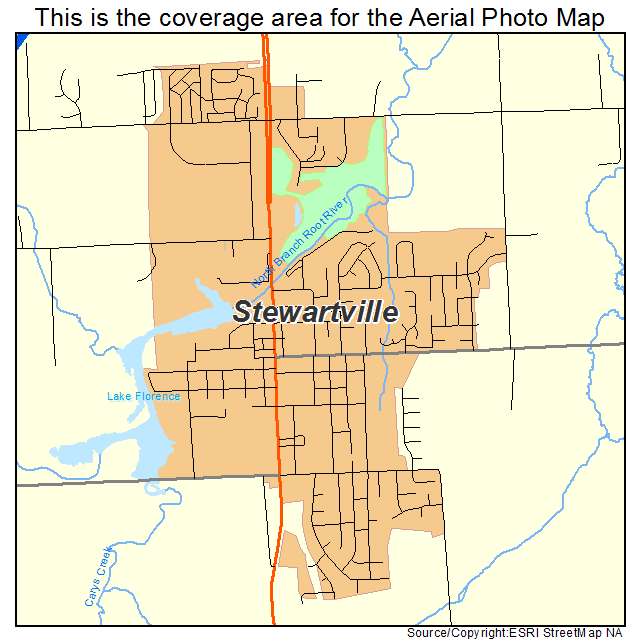 Stewartville, MN location map 