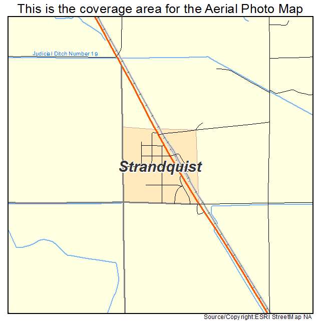 Strandquist, MN location map 
