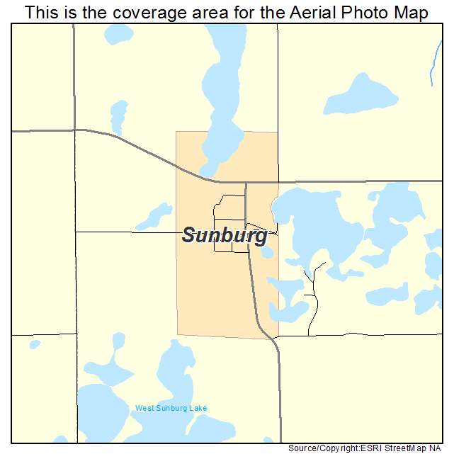 Sunburg, MN location map 