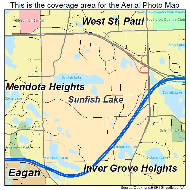 Sunfish Lake, MN location map 