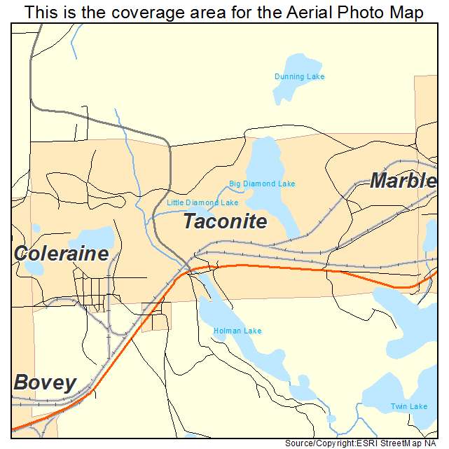Taconite, MN location map 