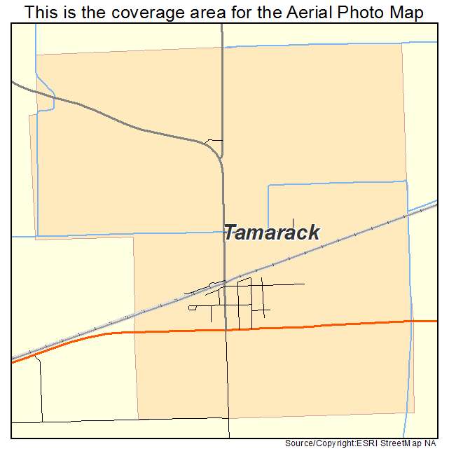 Tamarack, MN location map 
