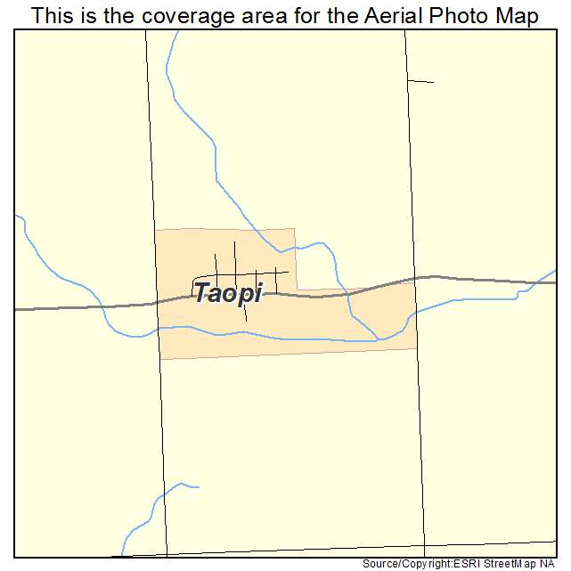 Taopi, MN location map 