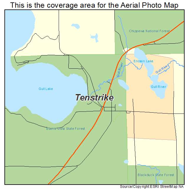 Tenstrike, MN location map 