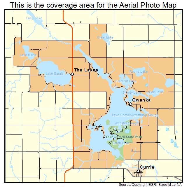 The Lakes, MN location map 