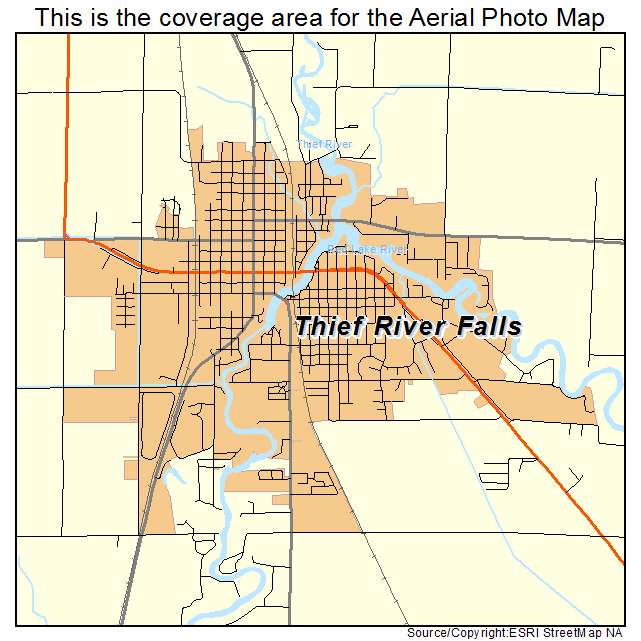Thief River Falls, MN location map 