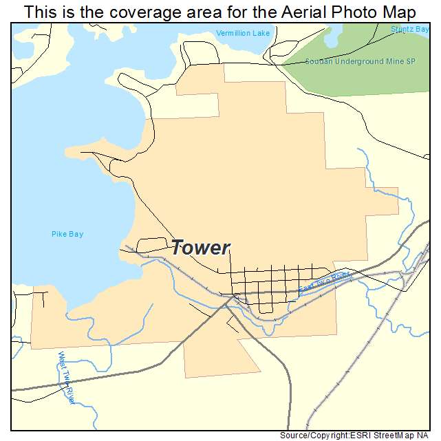 Tower, MN location map 