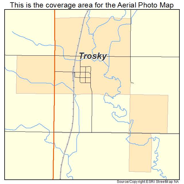 Trosky, MN location map 