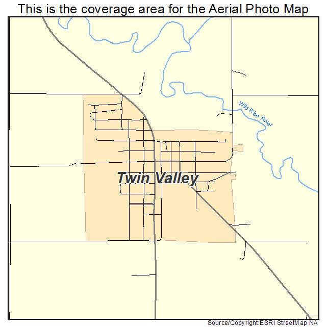 Twin Valley, MN location map 