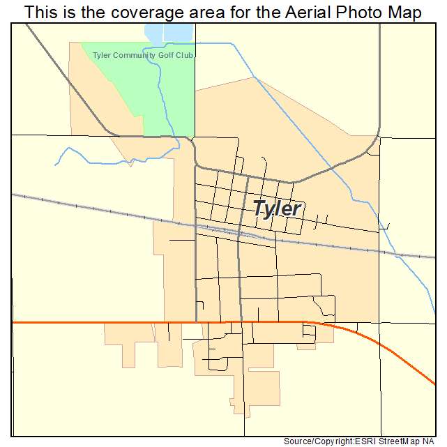Tyler, MN location map 