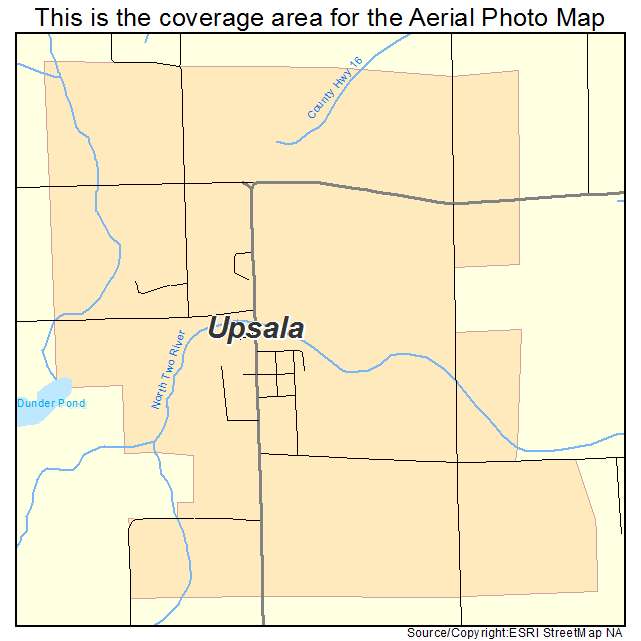 Upsala, MN location map 