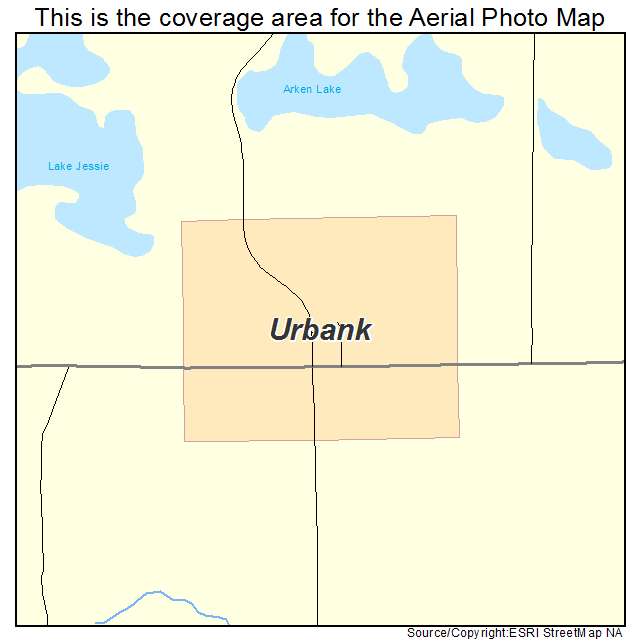 Urbank, MN location map 