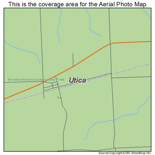 Utica, MN location map 
