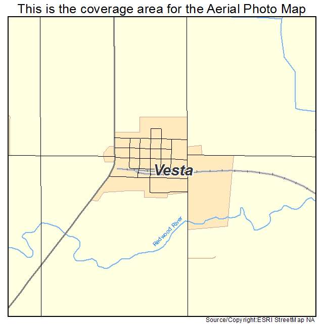 Vesta, MN location map 