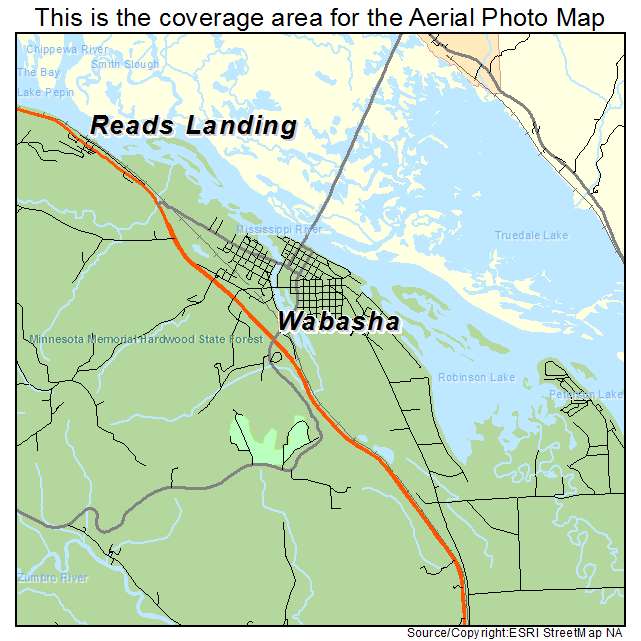 Wabasha, MN location map 