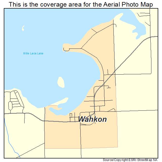 Wahkon, MN location map 