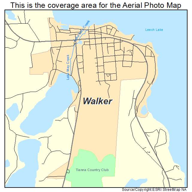 Walker, MN location map 