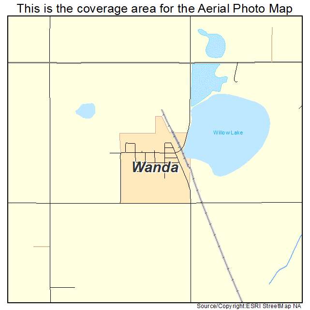 Wanda, MN location map 