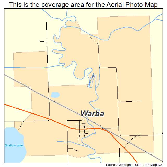 Warba, MN location map 