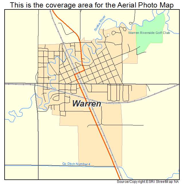 Warren, MN location map 