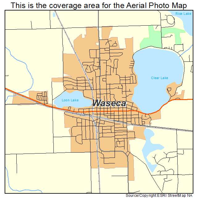 Waseca, MN location map 