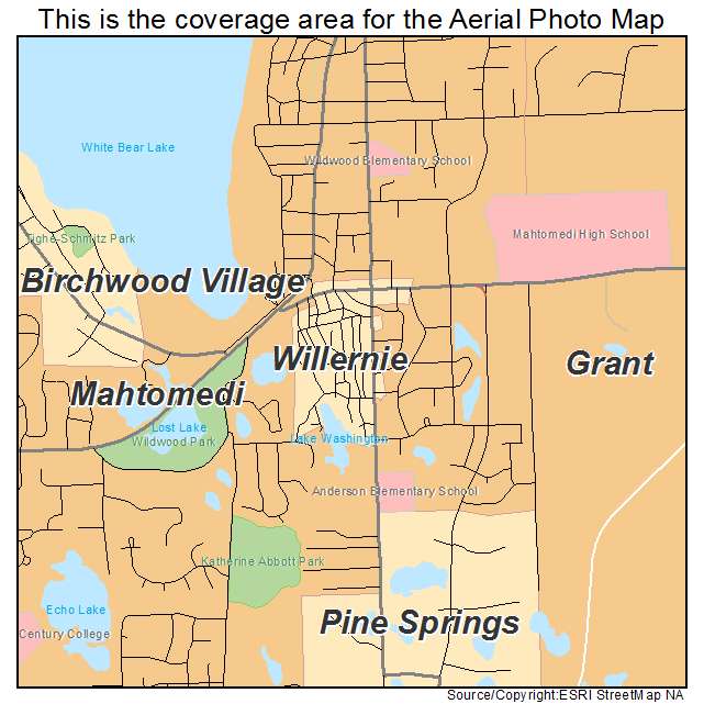Willernie, MN location map 