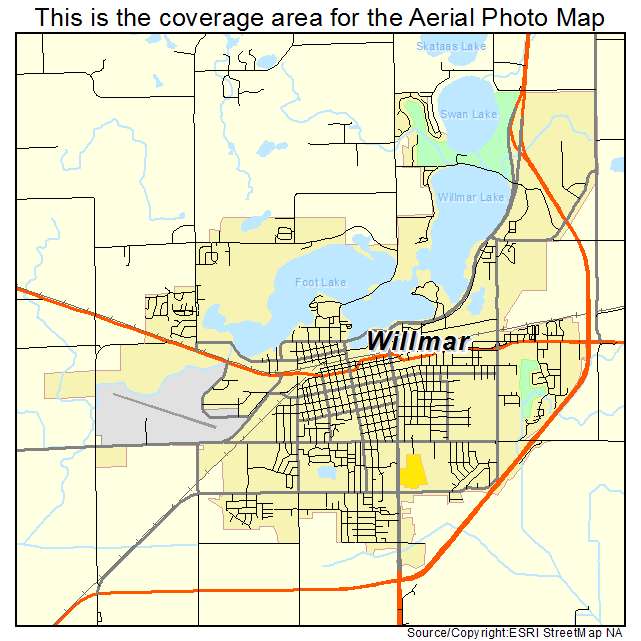 Willmar, MN location map 