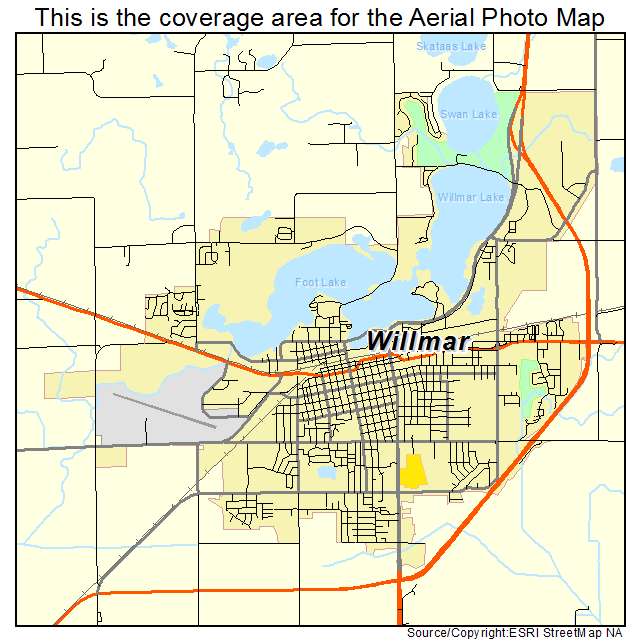 Willmar, MN location map 
